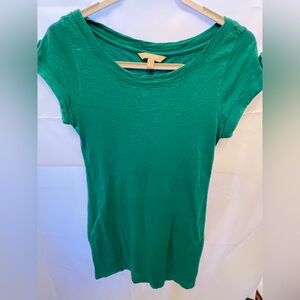 Banana Republic Vibrant Green Short Sleeve T-shirt Dress